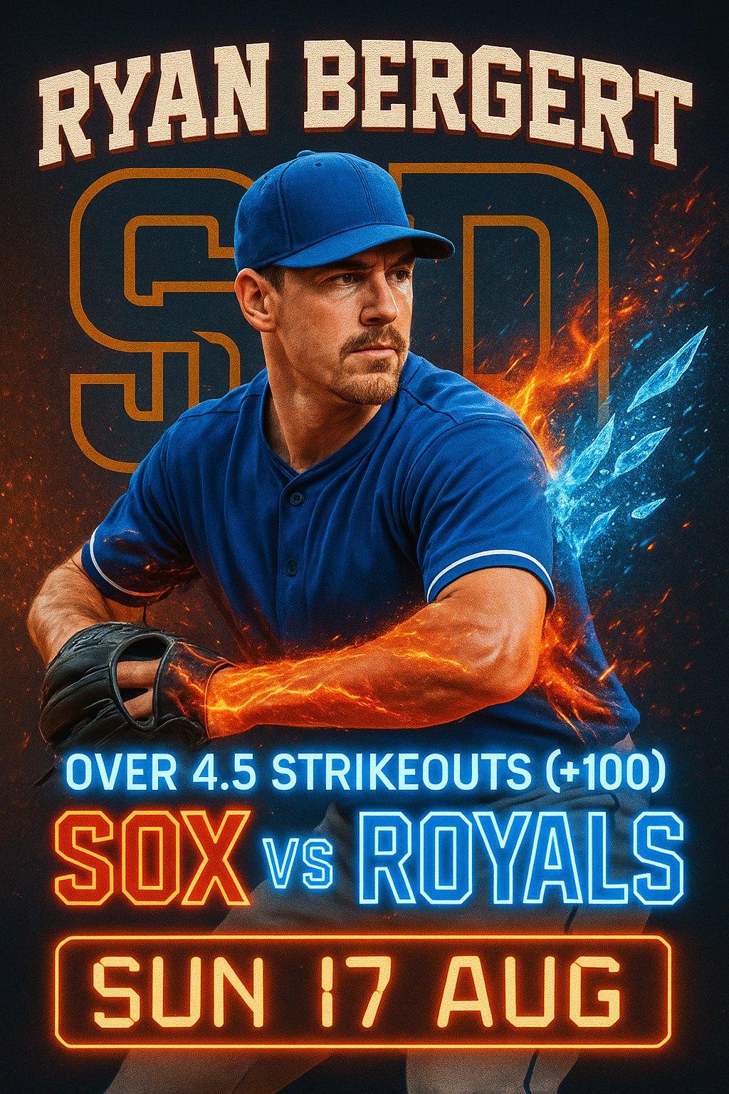 AI-generated detailed analysis visual for Ryan Bergert showing key statistics and insights