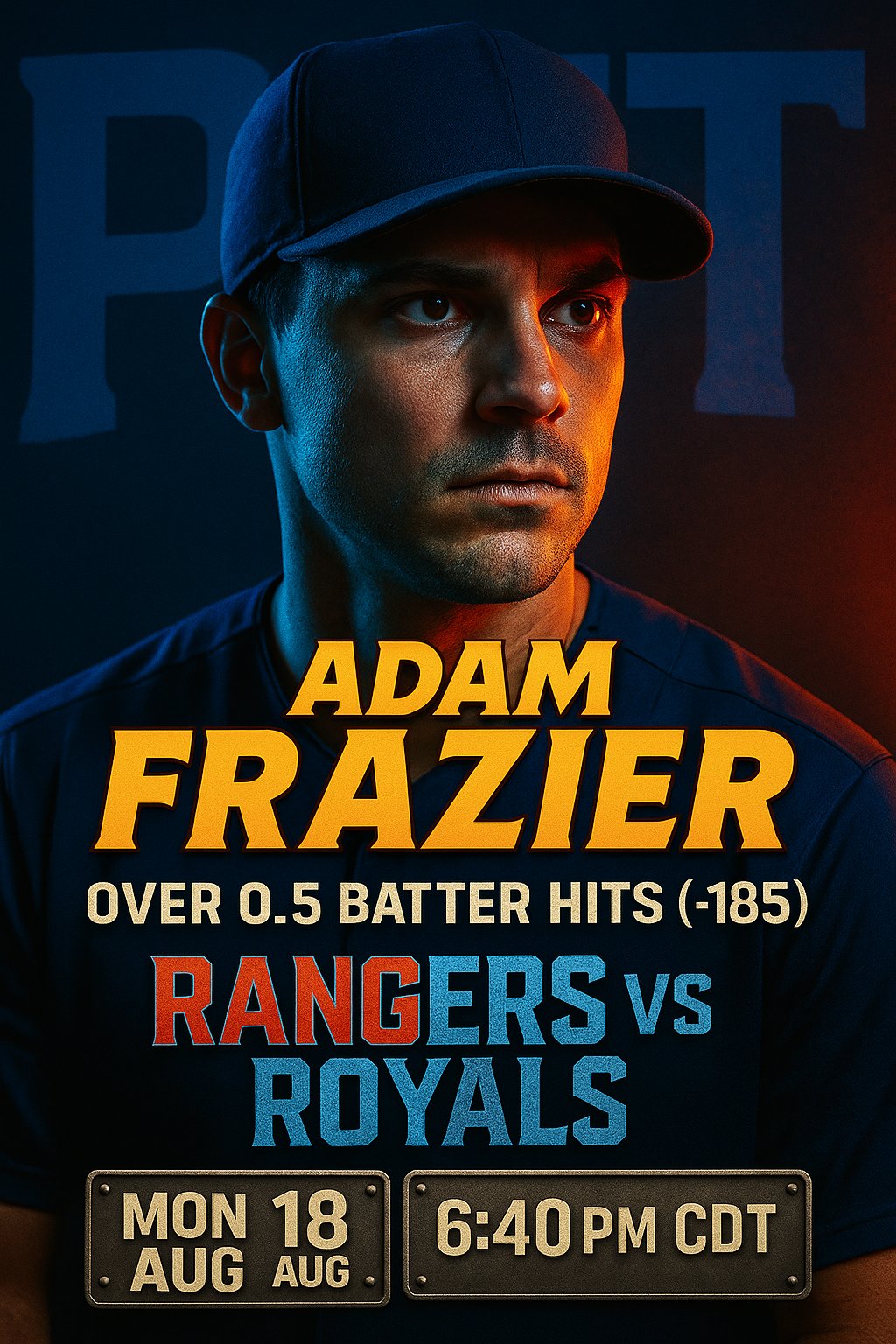 AI-generated detailed analysis visual for Adam Frazier showing key statistics and insights