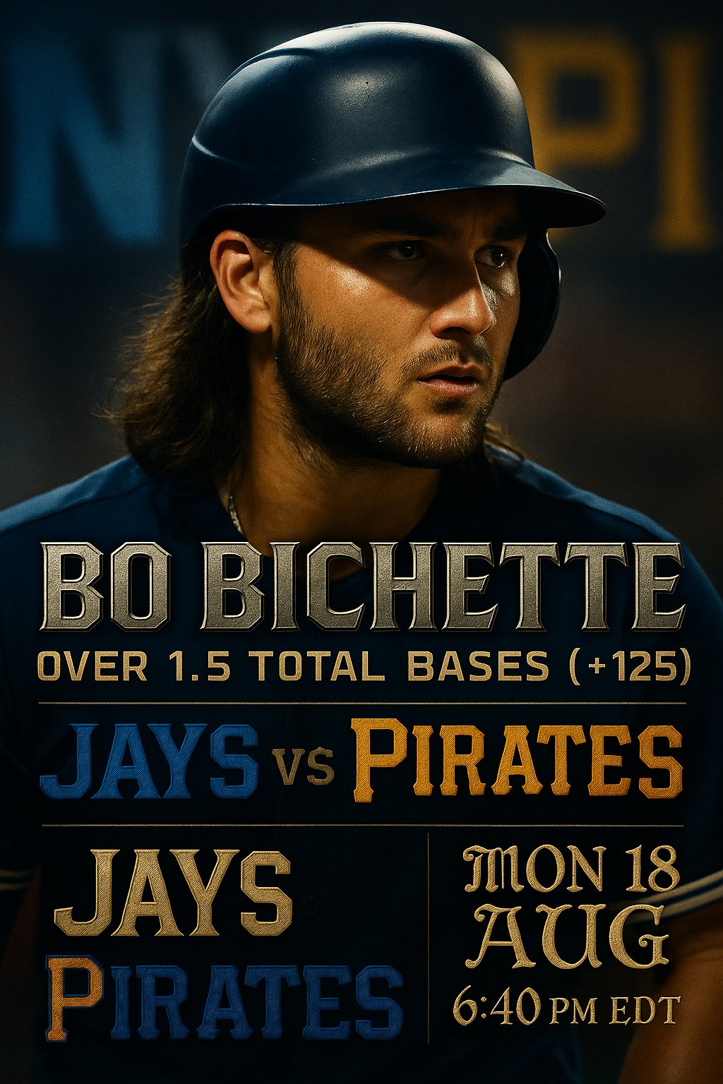 AI-generated detailed analysis visual for Bo Bichette showing key statistics and insights