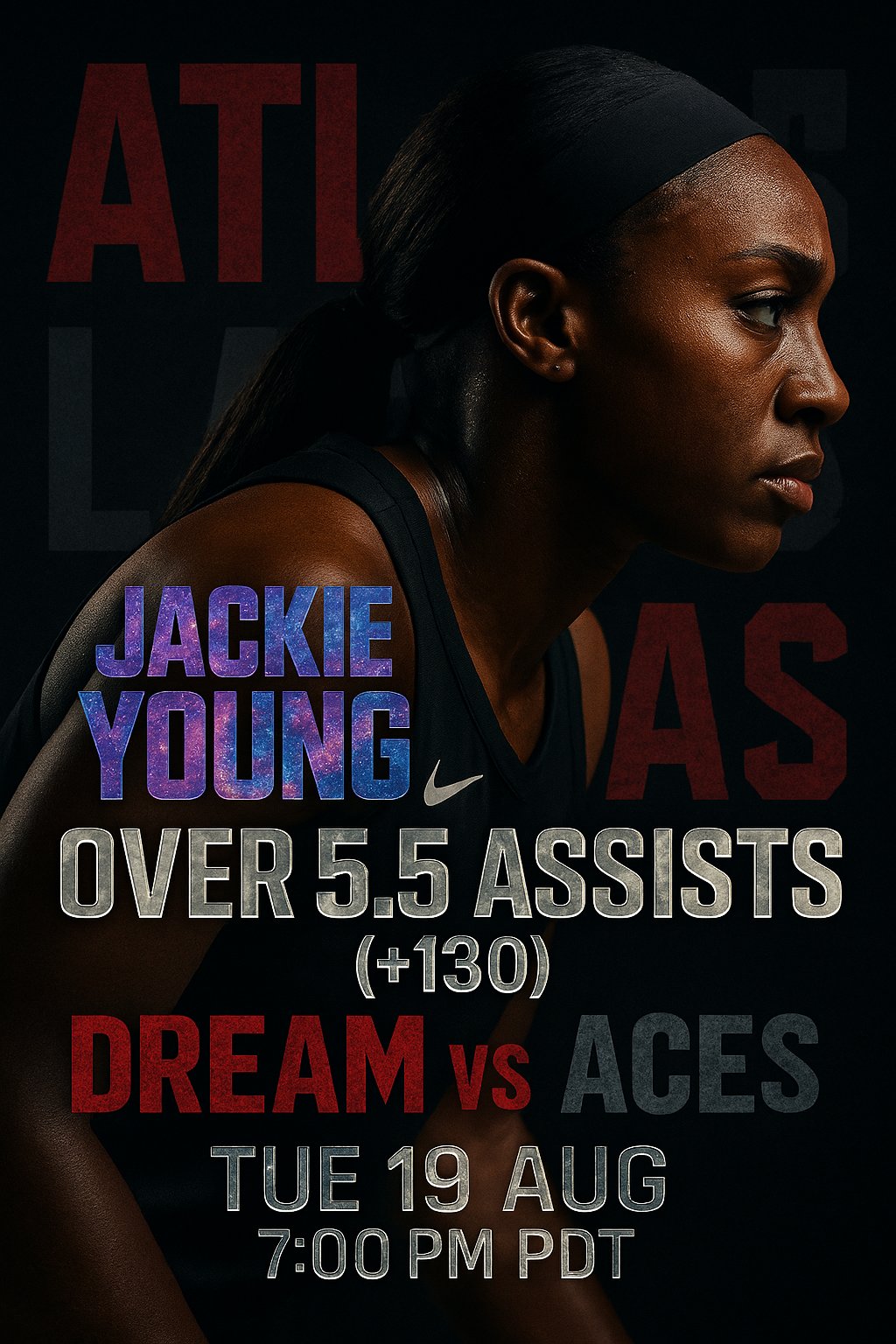 AI-generated detailed analysis visual for Jackie Young showing key statistics and insights