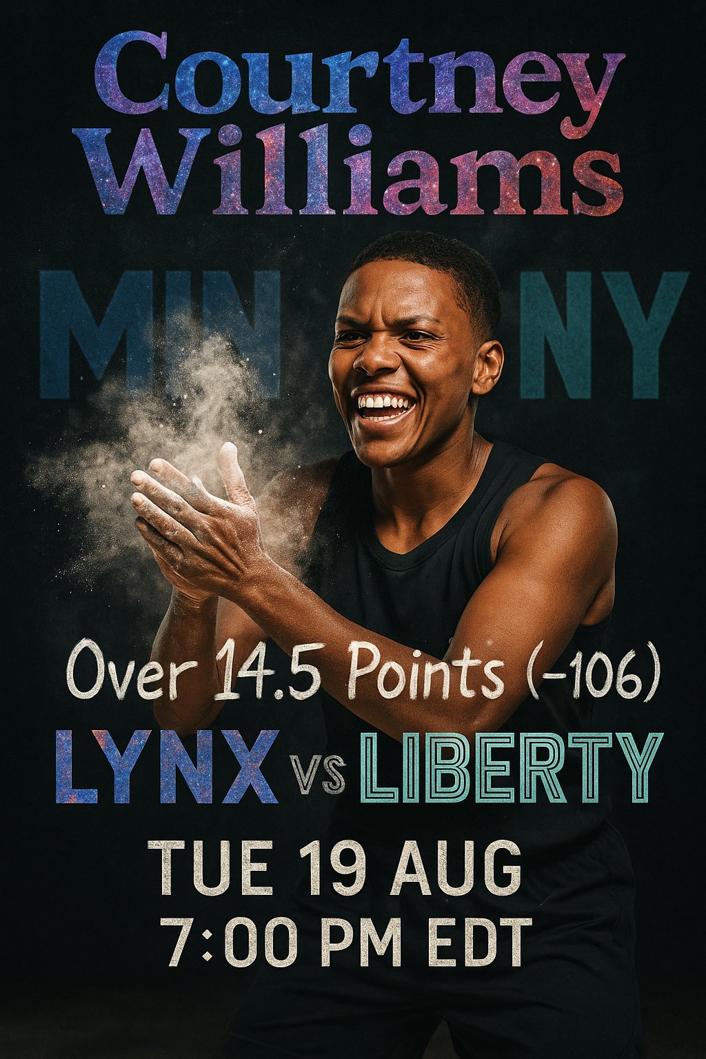 AI-generated detailed analysis visual for Courtney Williams showing key statistics and insights