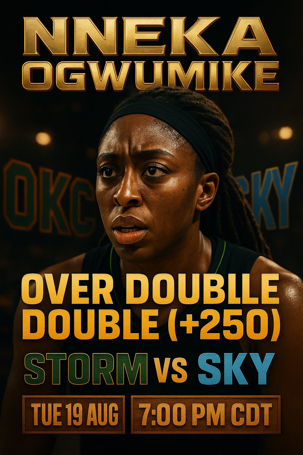 AI-generated detailed analysis visual for Nneka Ogwumike showing key statistics and insights