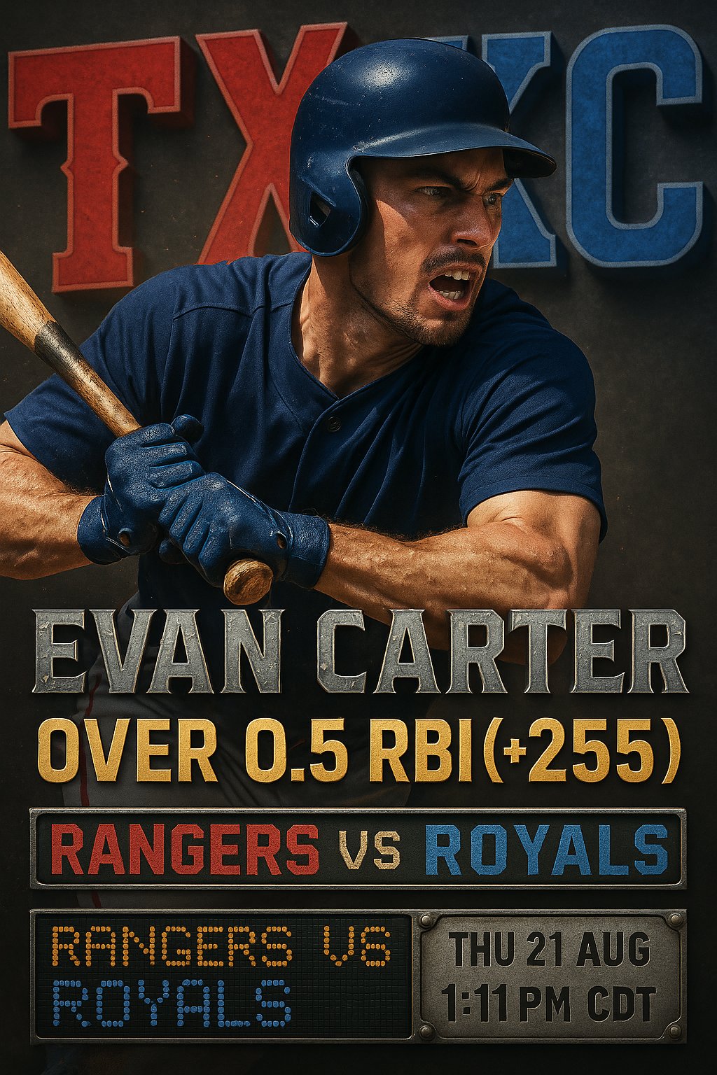 AI-generated detailed analysis visual for Evan Carter showing key statistics and insights