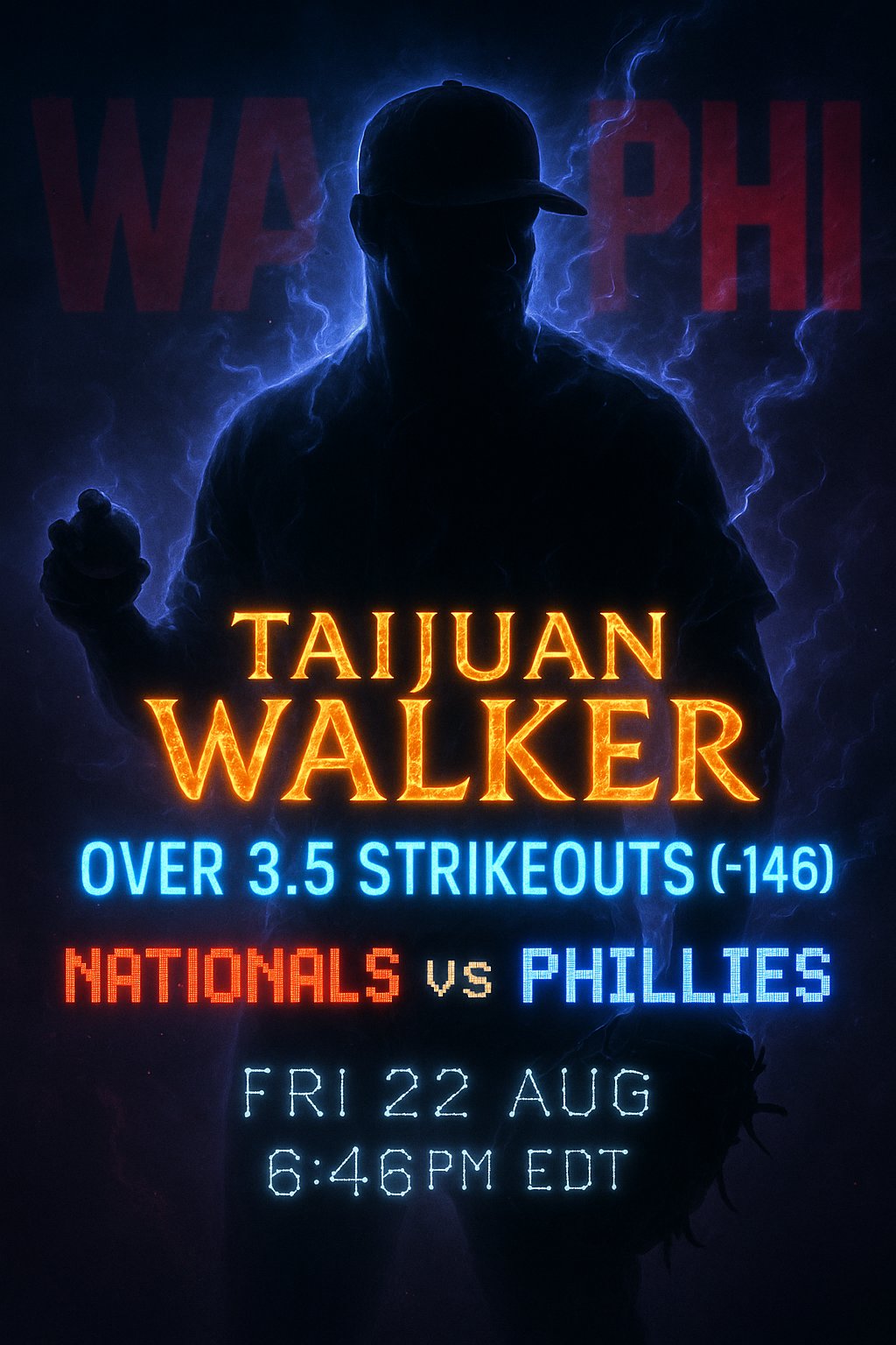 AI-generated detailed analysis visual for Taijuan Walker showing key statistics and insights