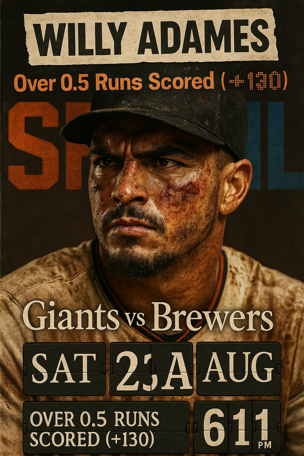 AI-generated detailed analysis visual for Willy Adames showing key statistics and insights