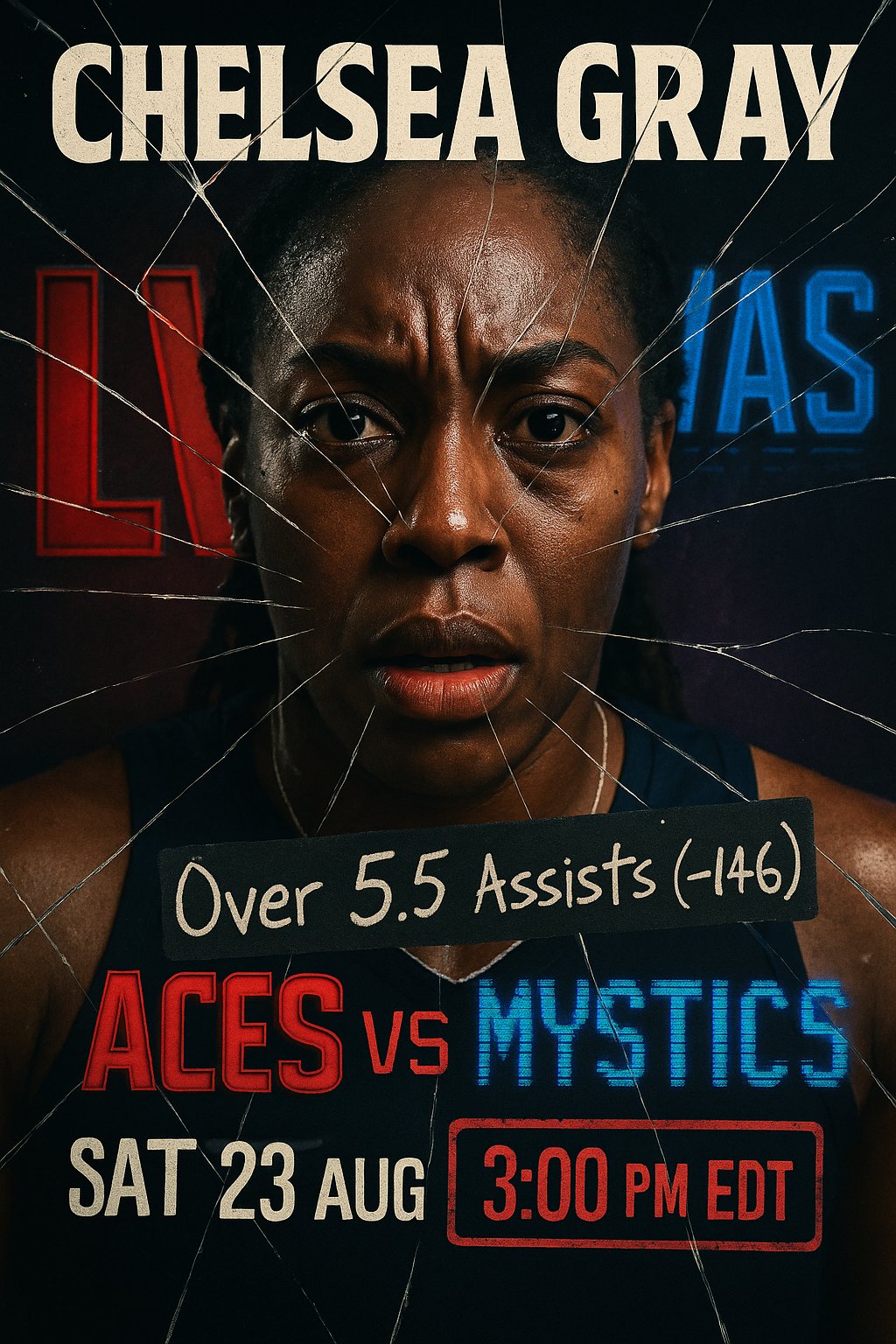 AI-generated detailed analysis visual for Chelsea Gray showing key statistics and insights