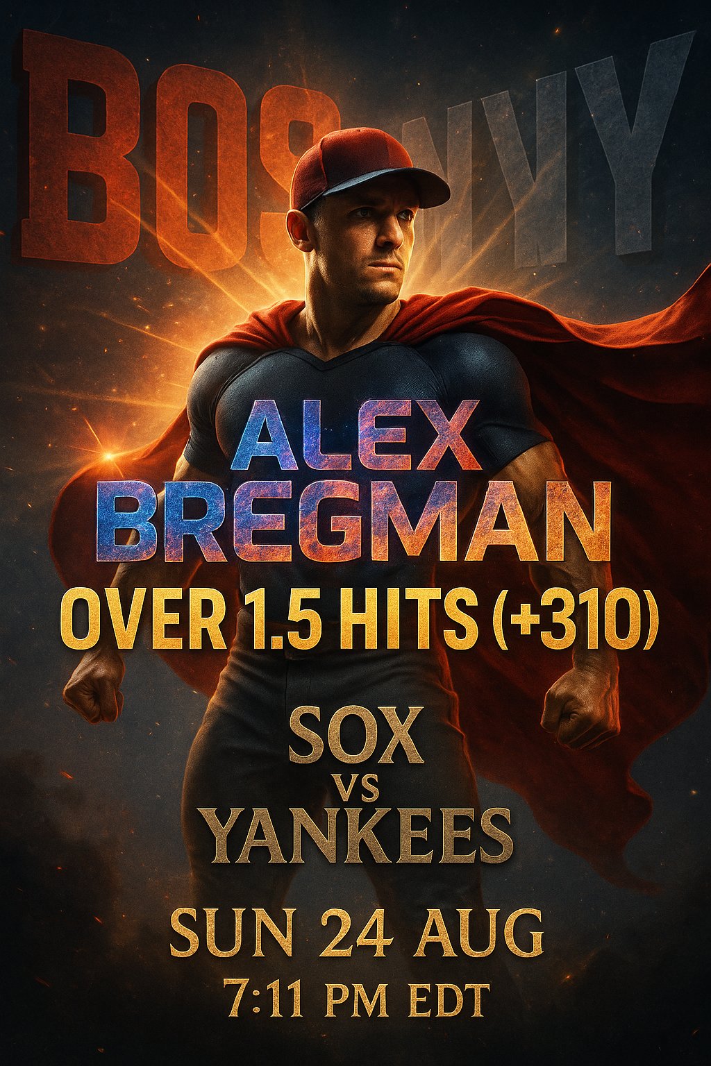 AI-generated detailed analysis visual for Alex Bregman showing key statistics and insights