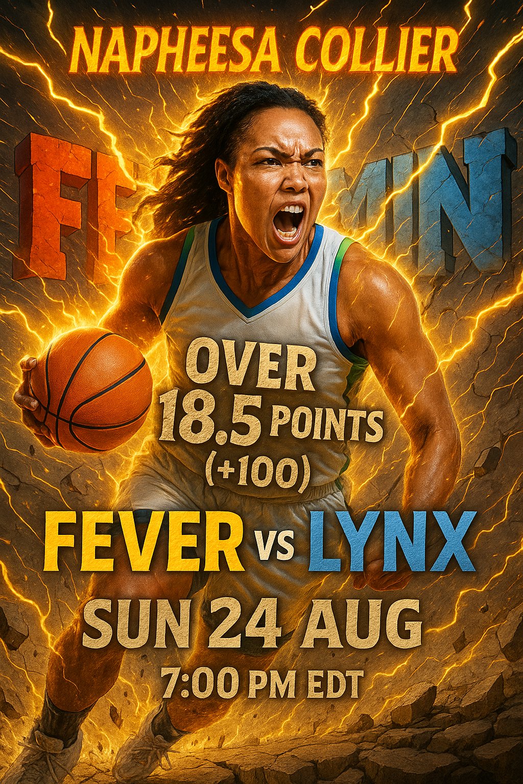 AI-generated detailed analysis visual for Napheesa Collier showing key statistics and insights