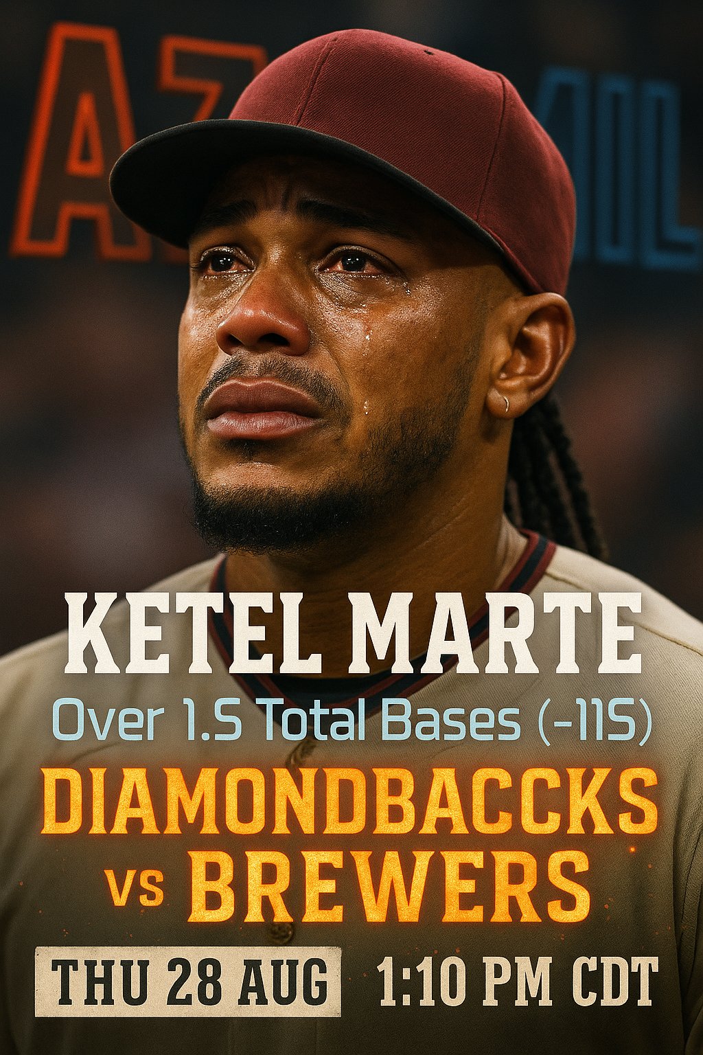 AI-generated detailed analysis visual for Ketel Marte showing key statistics and insights