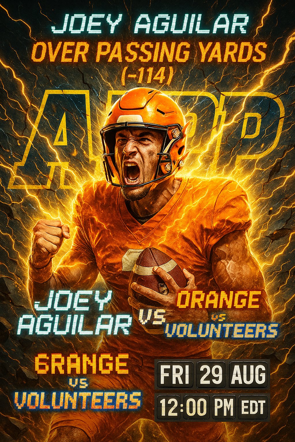 AI-generated detailed analysis visual for Joey Aguilar showing key statistics and insights