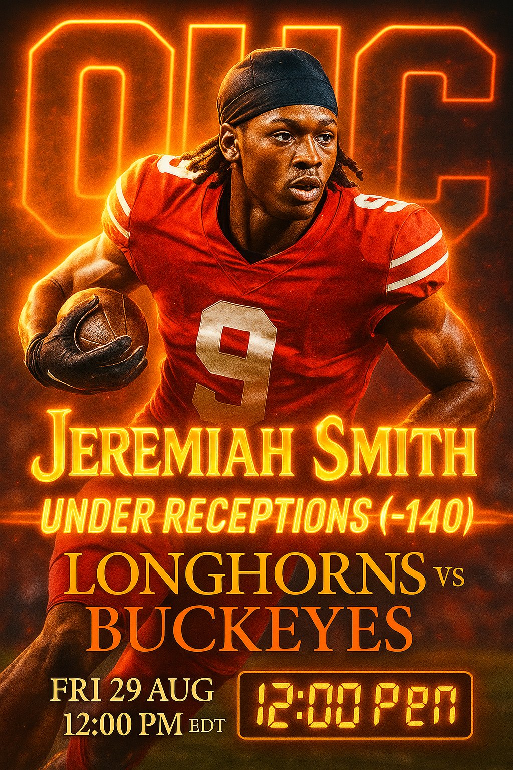 AI-generated detailed analysis visual for Jeremiah Smith showing key statistics and insights