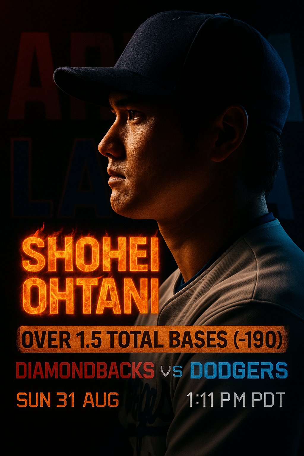 AI-generated detailed analysis visual for Shohei Ohtani showing key statistics and insights