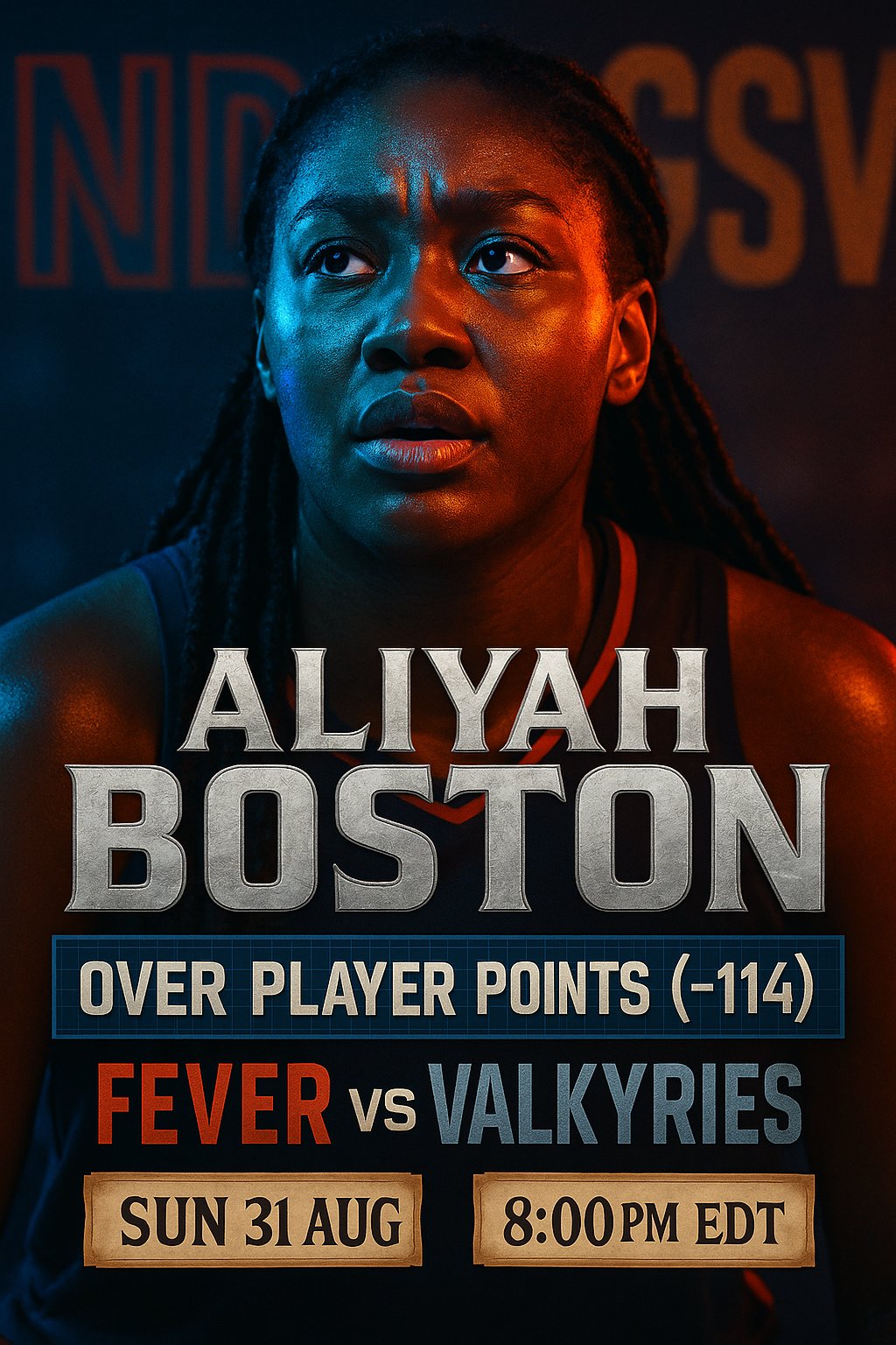 AI-generated detailed analysis visual for Aliyah Boston showing key statistics and insights