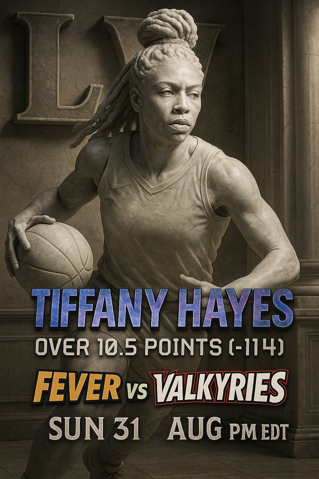 AI-generated detailed analysis visual for Tiffany Hayes showing key statistics and insights