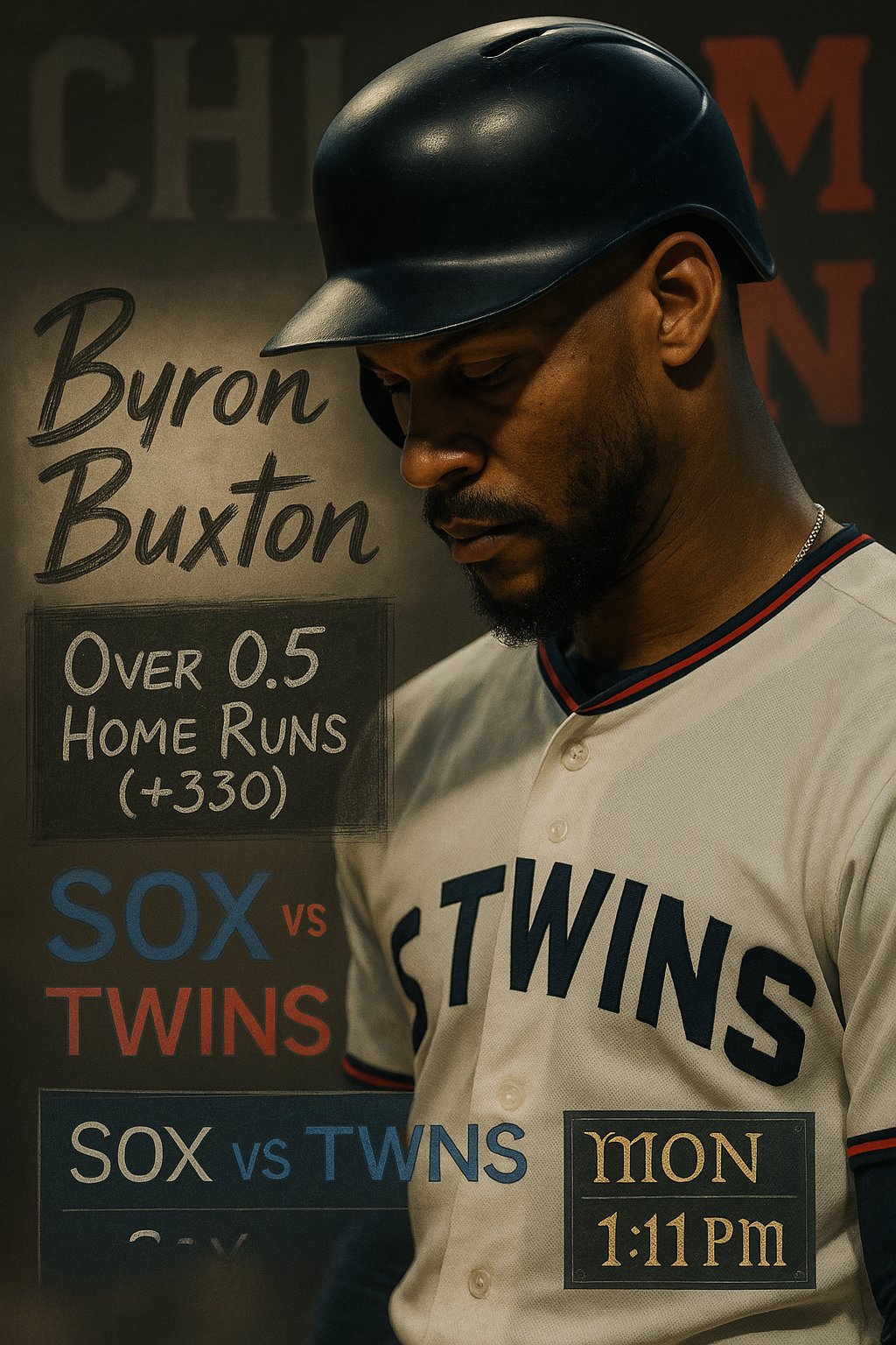 AI-generated detailed analysis visual for Byron Buxton showing key statistics and insights