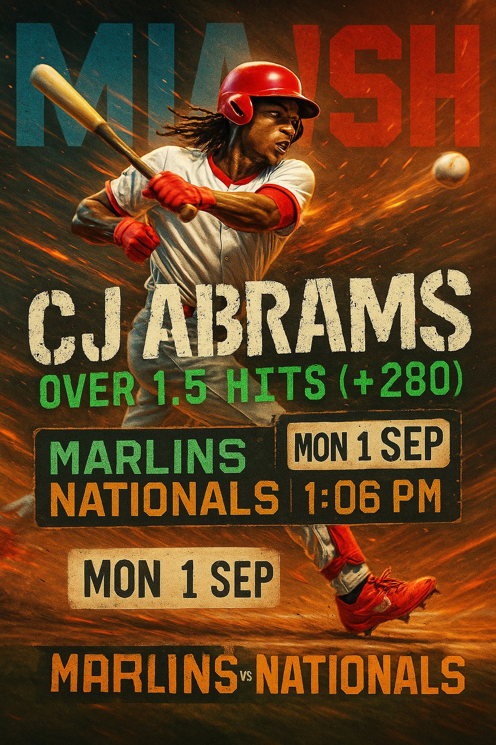 AI-generated detailed analysis visual for CJ Abrams showing key statistics and insights