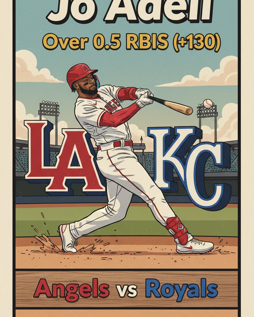 AI-generated detailed analysis visual for Jo Adell showing key statistics and insights