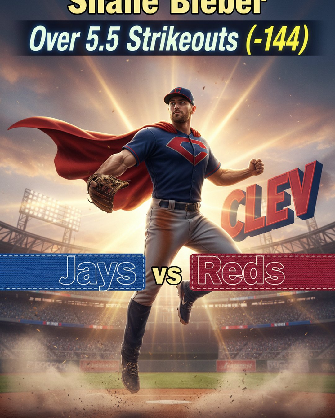 AI-generated detailed analysis visual for Shane Bieber showing key statistics and insights