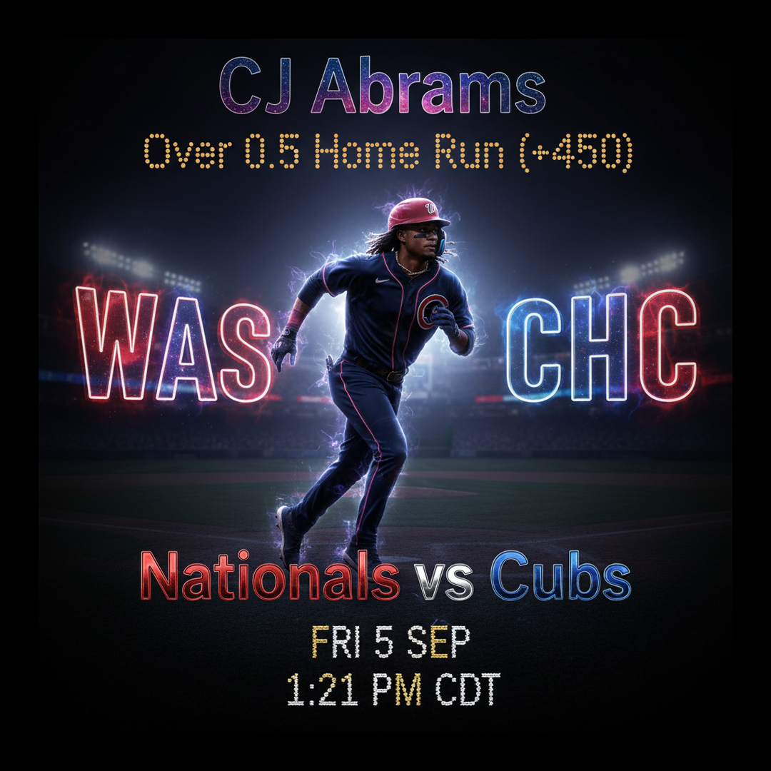 AI-generated detailed analysis visual for CJ Abrams showing key statistics and insights