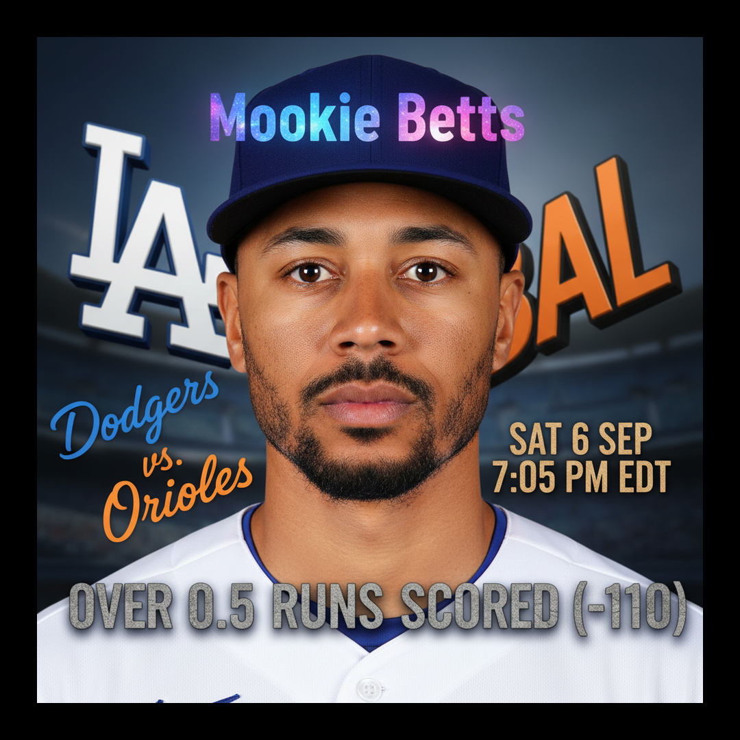 AI-generated detailed analysis visual for Mookie Betts showing key statistics and insights