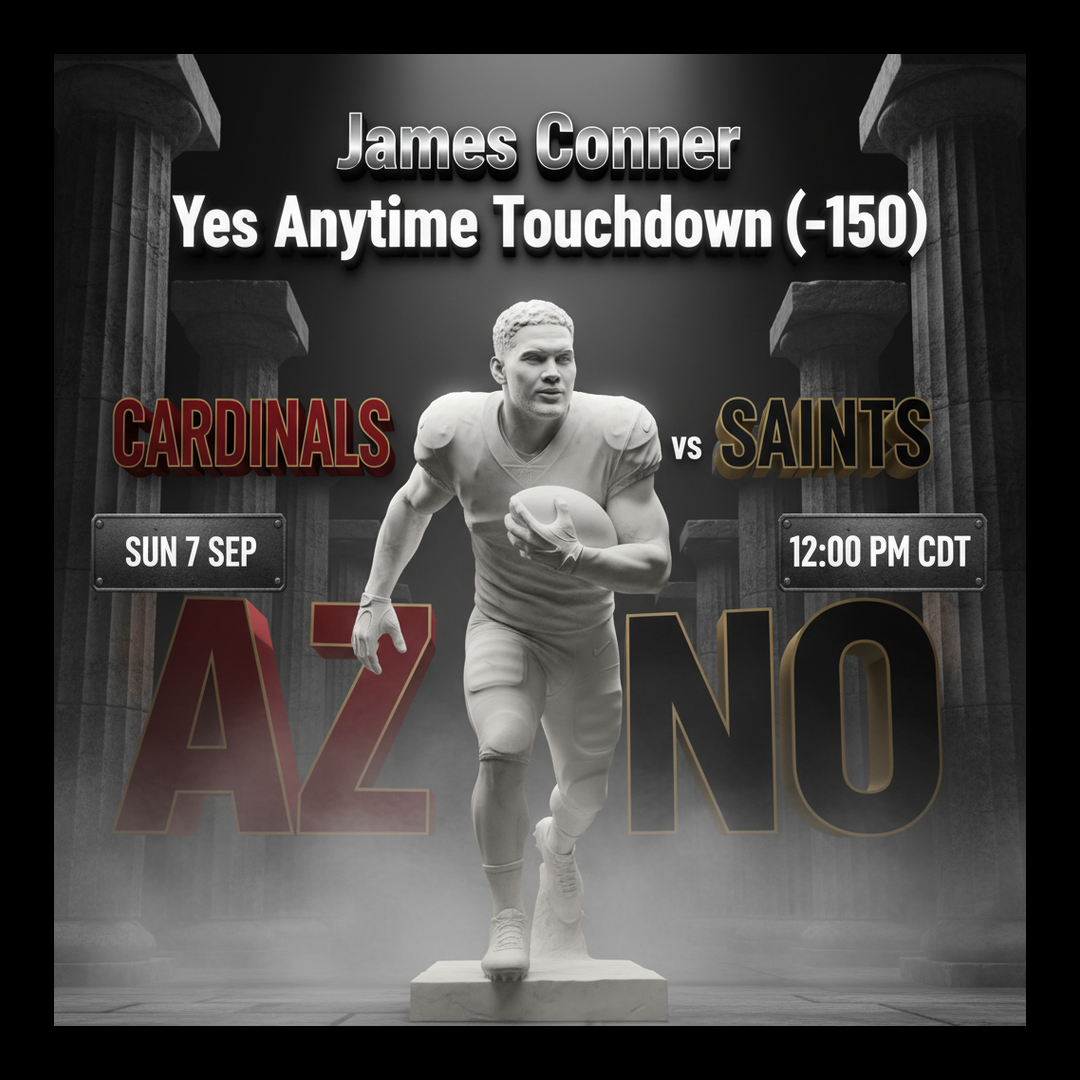 AI-generated detailed analysis visual for James Conner showing key statistics and insights