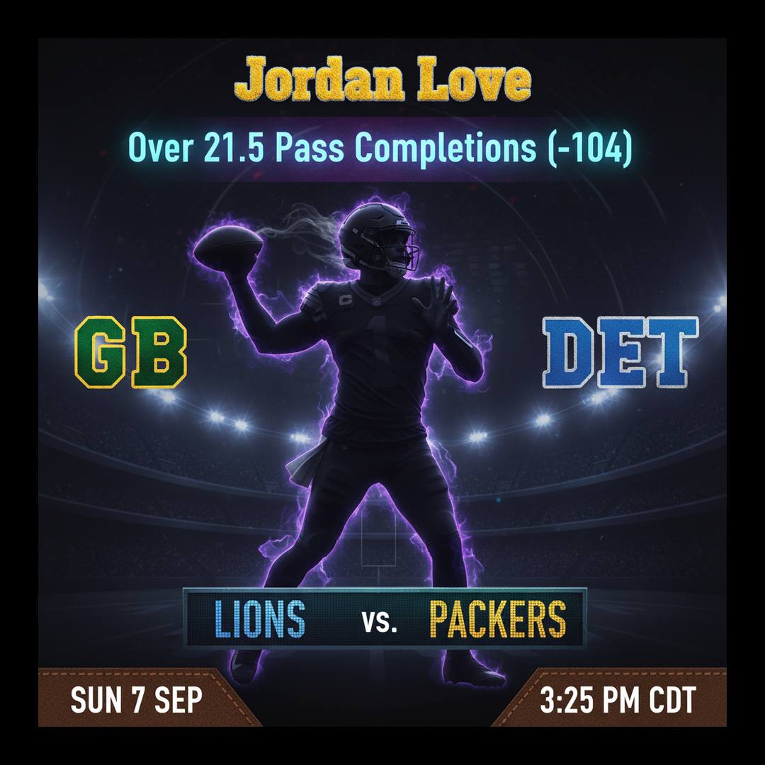 AI-generated detailed analysis visual for Jordan Love showing key statistics and insights