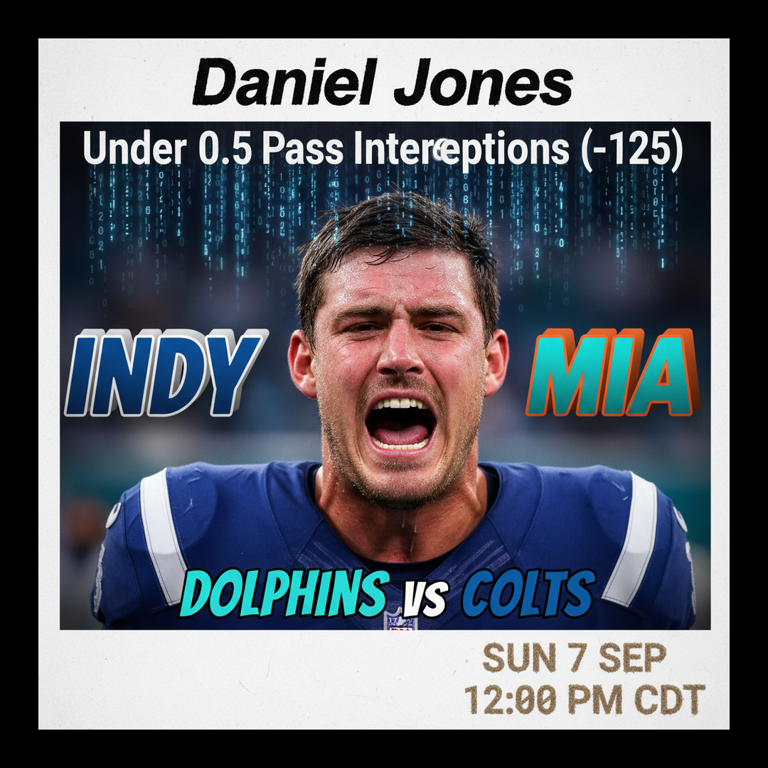 AI-generated detailed analysis visual for Daniel Jones showing key statistics and insights