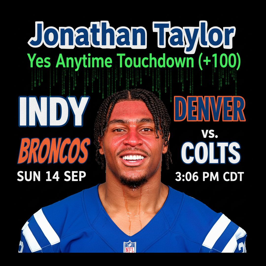 AI-generated detailed analysis visual for Jonathan Taylor showing key statistics and insights