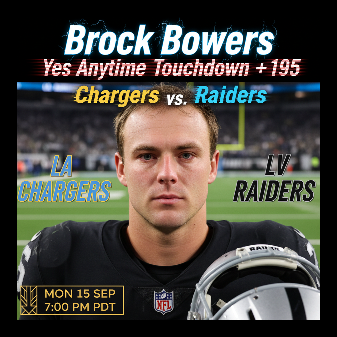 AI-generated detailed analysis visual for Brock Bowers showing key statistics and insights