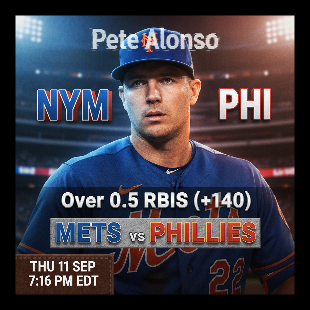 AI-generated detailed analysis visual for Pete Alonso showing key statistics and insights