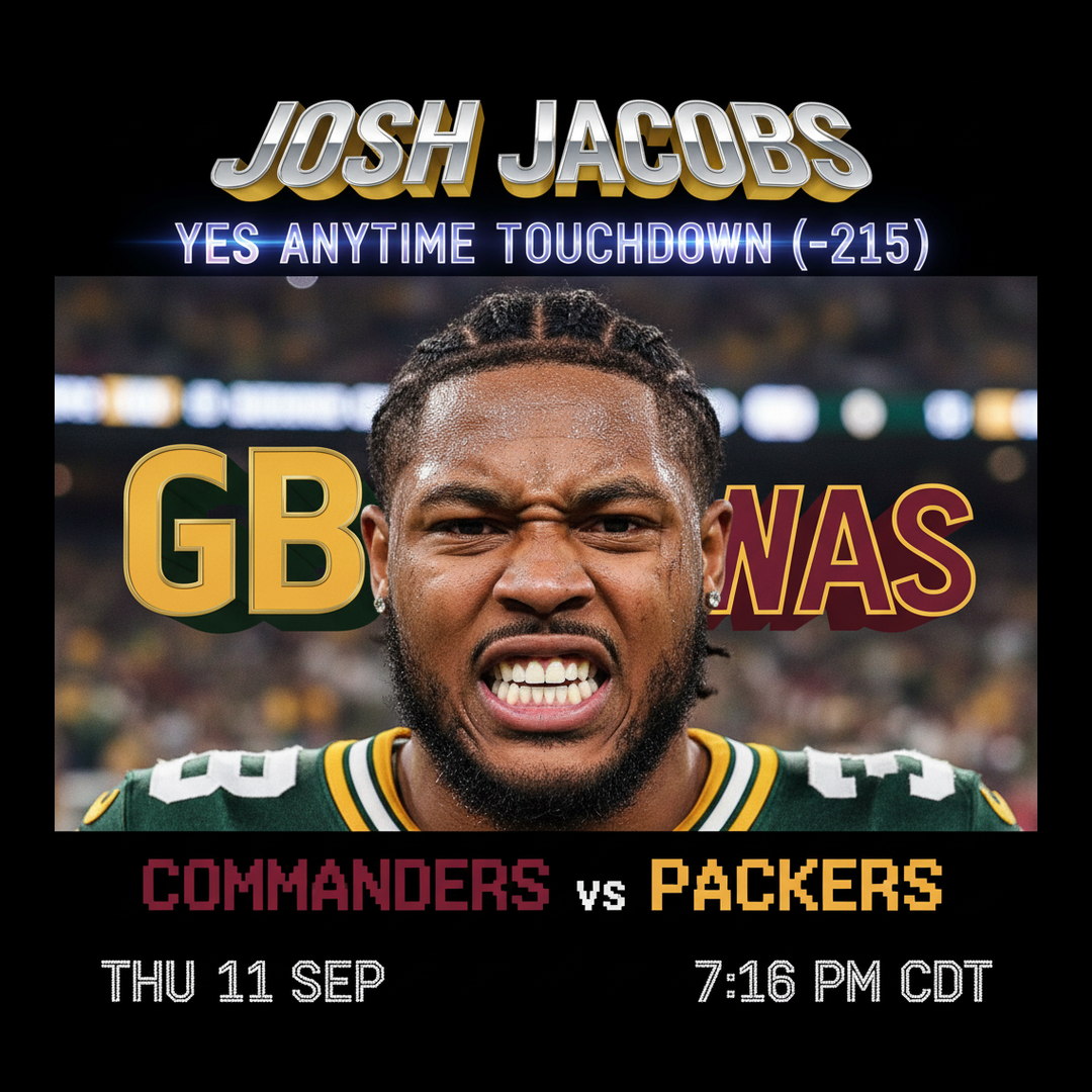 AI-generated detailed analysis visual for Josh Jacobs showing key statistics and insights