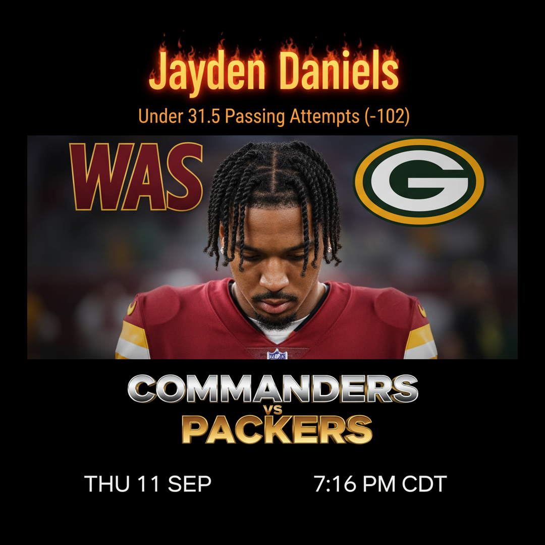 AI-generated detailed analysis visual for Jayden Daniels showing key statistics and insights