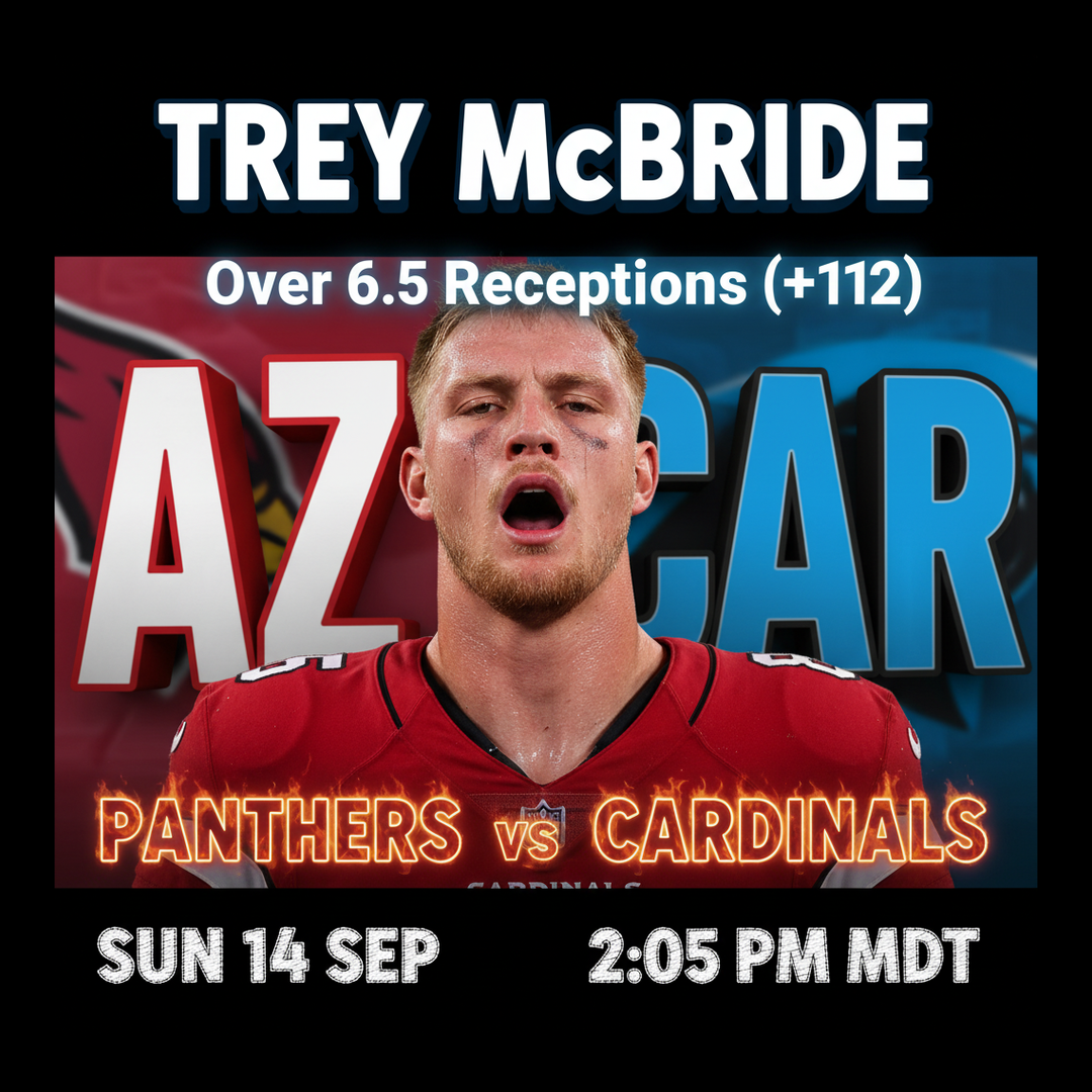 AI-generated detailed analysis visual for Trey McBride showing key statistics and insights