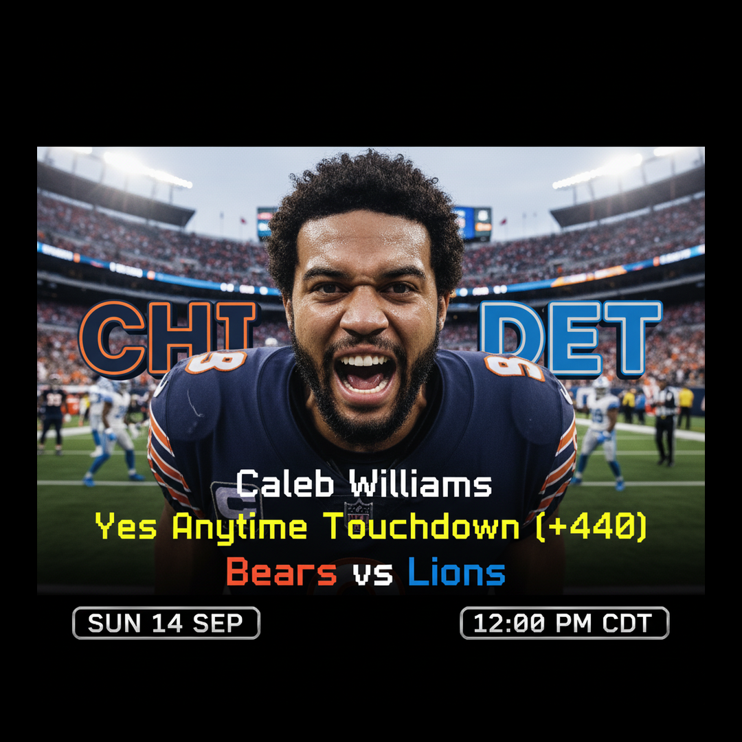 AI-generated detailed analysis visual for Caleb Williams showing key statistics and insights