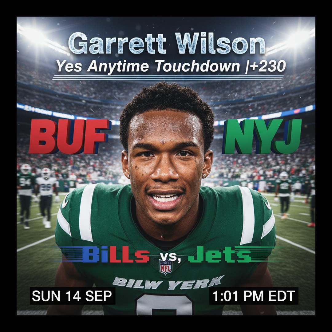 AI-generated detailed analysis visual for Garrett Wilson showing key statistics and insights