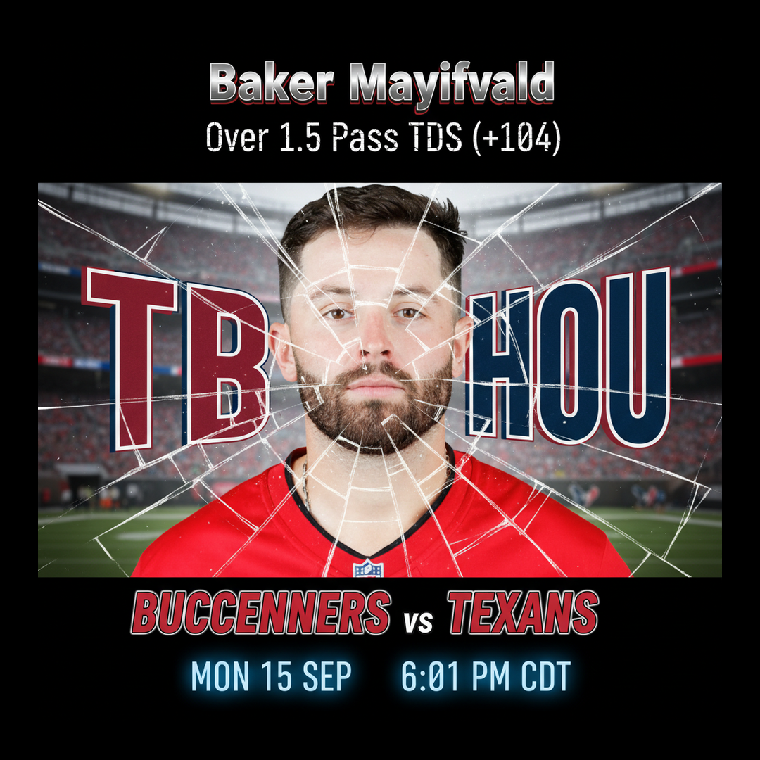 AI-generated detailed analysis visual for Baker Mayfield showing key statistics and insights