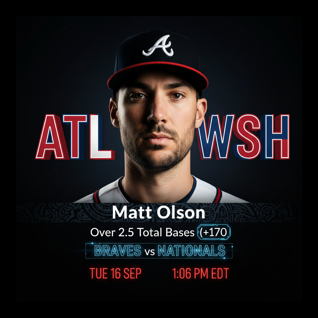 AI-generated detailed analysis visual for Matt Olson showing key statistics and insights