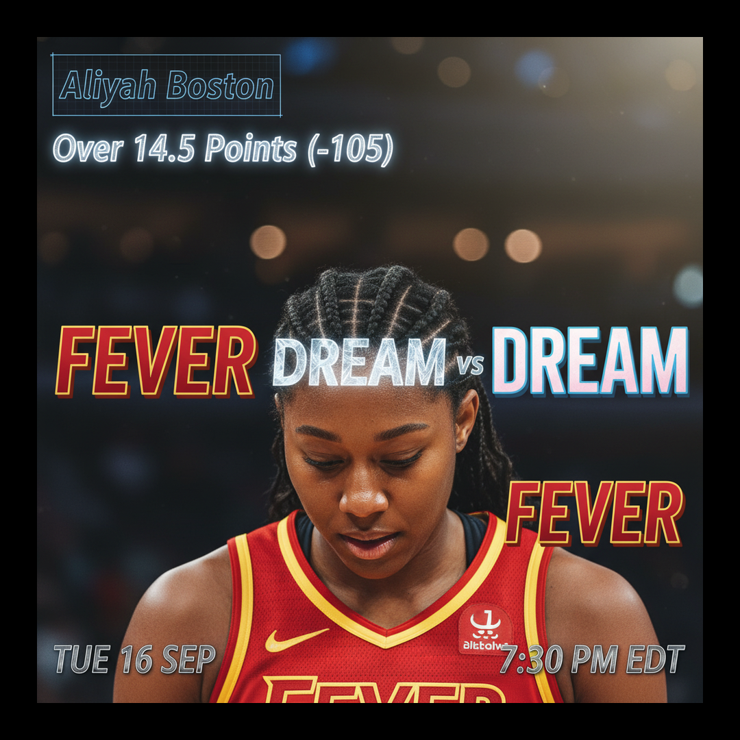 AI-generated detailed analysis visual for Aliyah Boston showing key statistics and insights