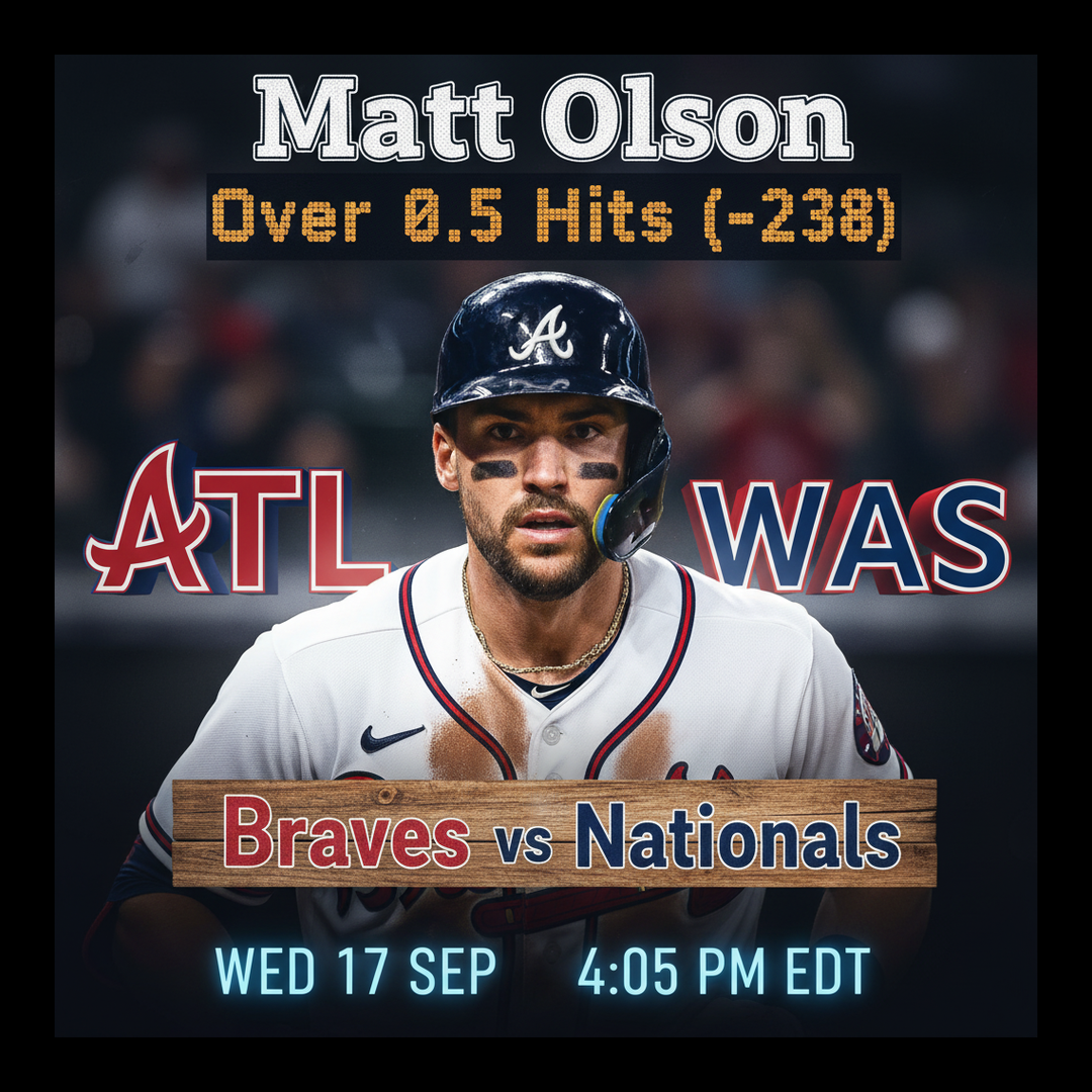 AI-generated detailed analysis visual for Matt Olson showing key statistics and insights