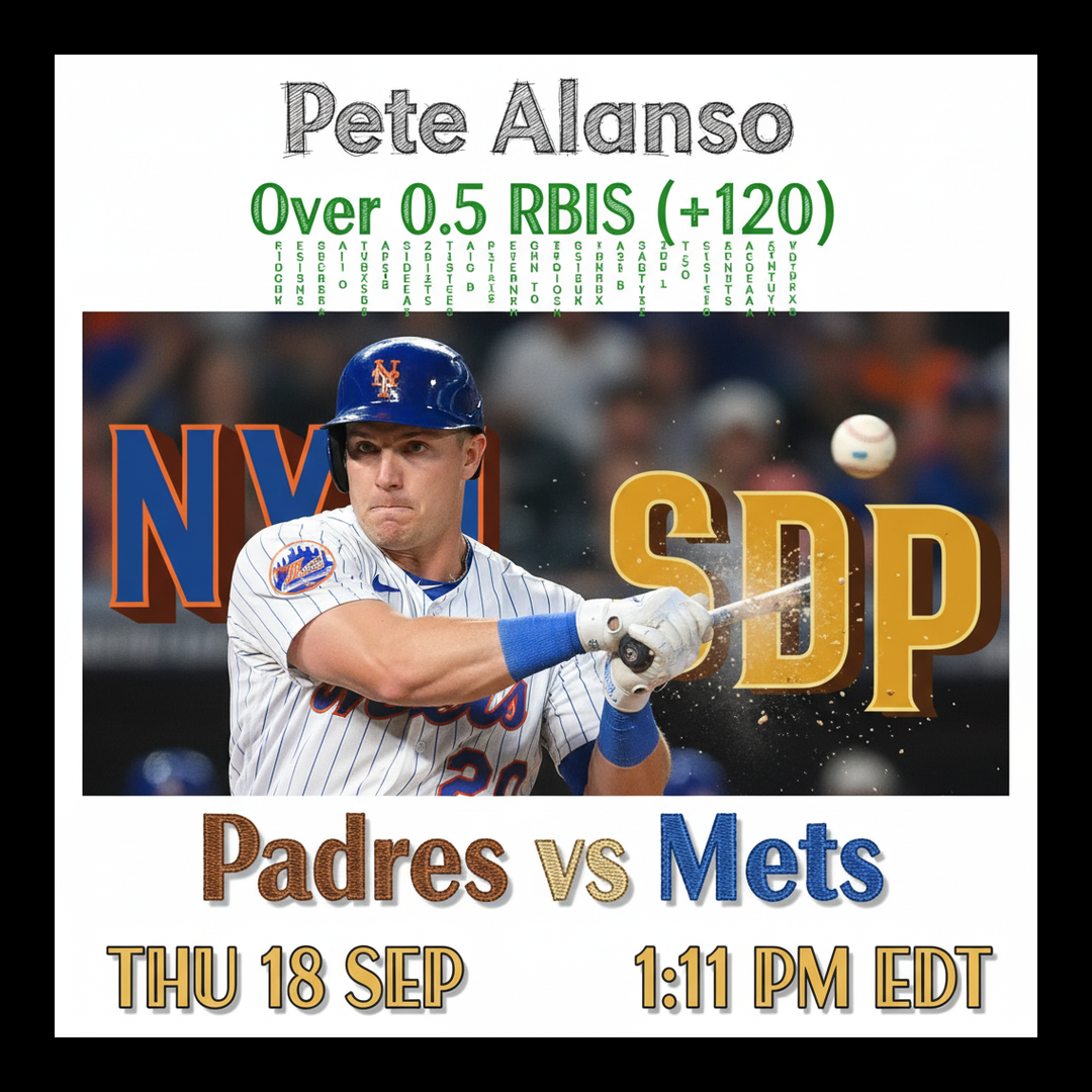 AI-generated detailed analysis visual for Pete Alonso showing key statistics and insights