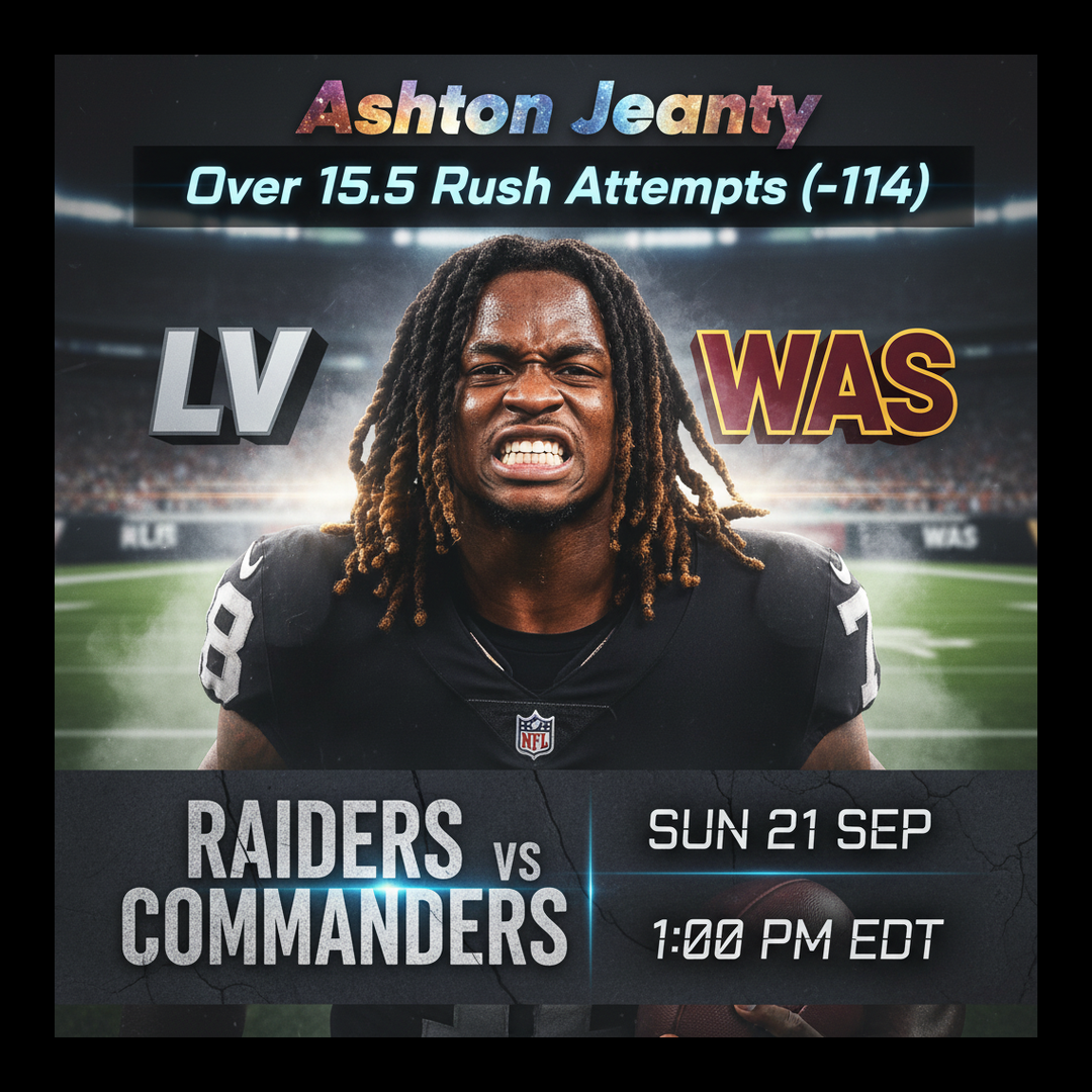 AI-generated detailed analysis visual for Ashton Jeanty showing key statistics and insights