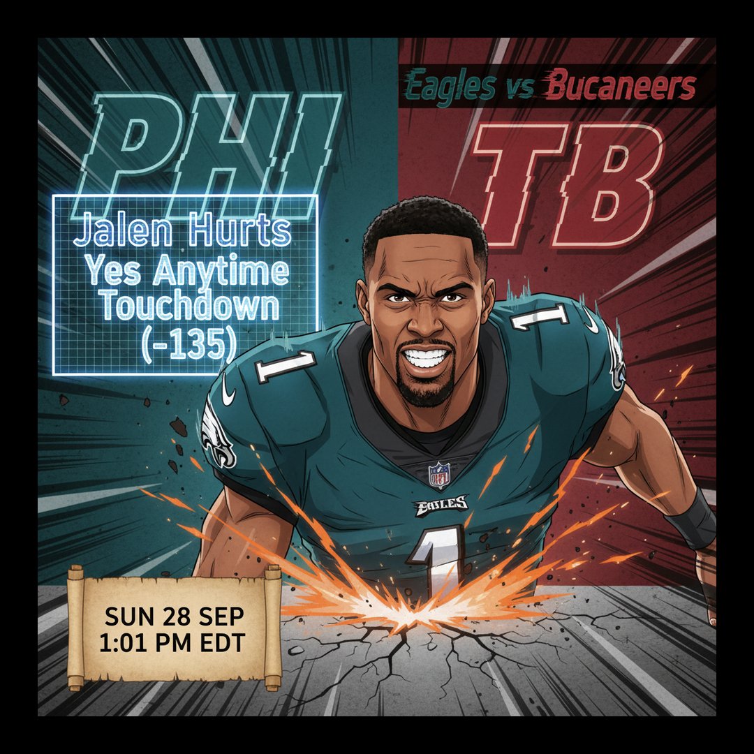 AI-generated detailed analysis visual for Jalen Hurts showing key statistics and insights