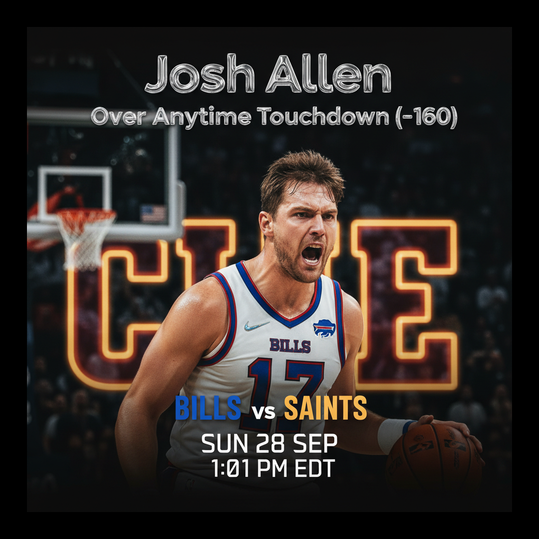 AI-generated detailed analysis visual for Josh Allen showing key statistics and insights