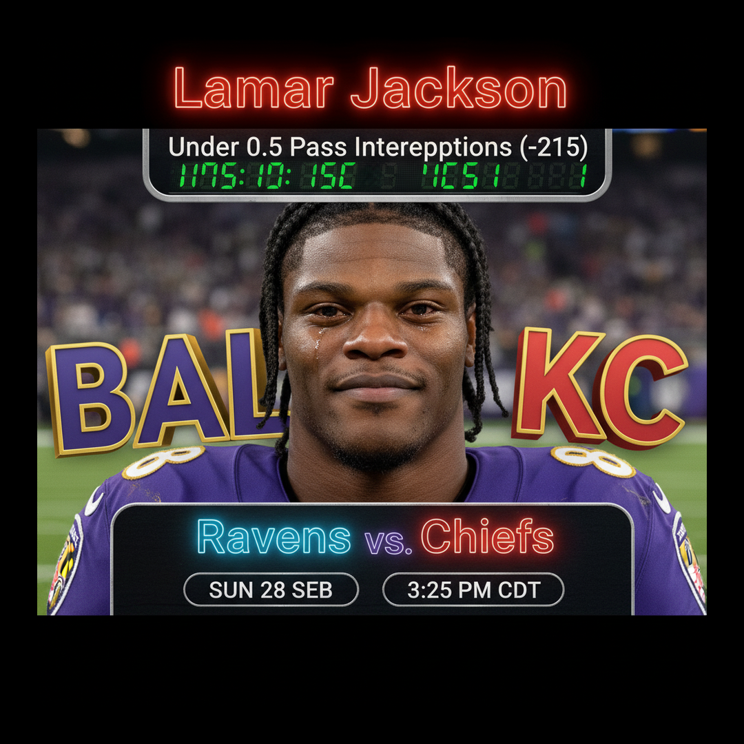 AI-generated detailed analysis visual for Lamar Jackson showing key statistics and insights