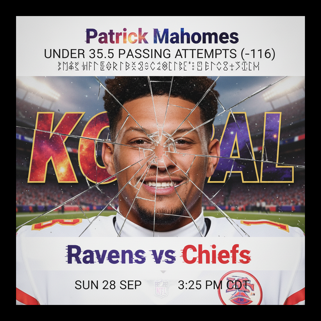 AI-generated detailed analysis visual for Patrick Mahomes showing key statistics and insights