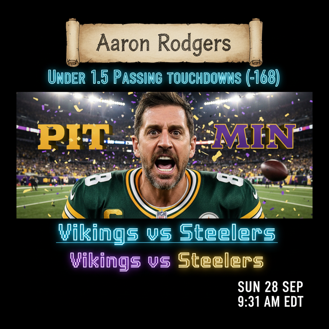 AI-generated detailed analysis visual for Aaron Rodgers showing key statistics and insights