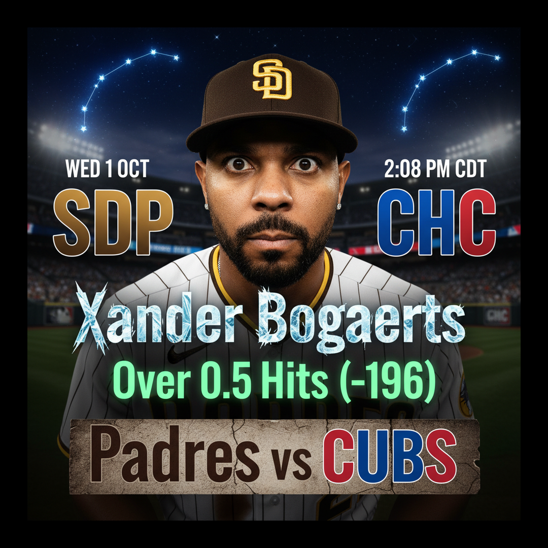 AI-generated detailed analysis visual for Xander Bogaerts showing key statistics and insights