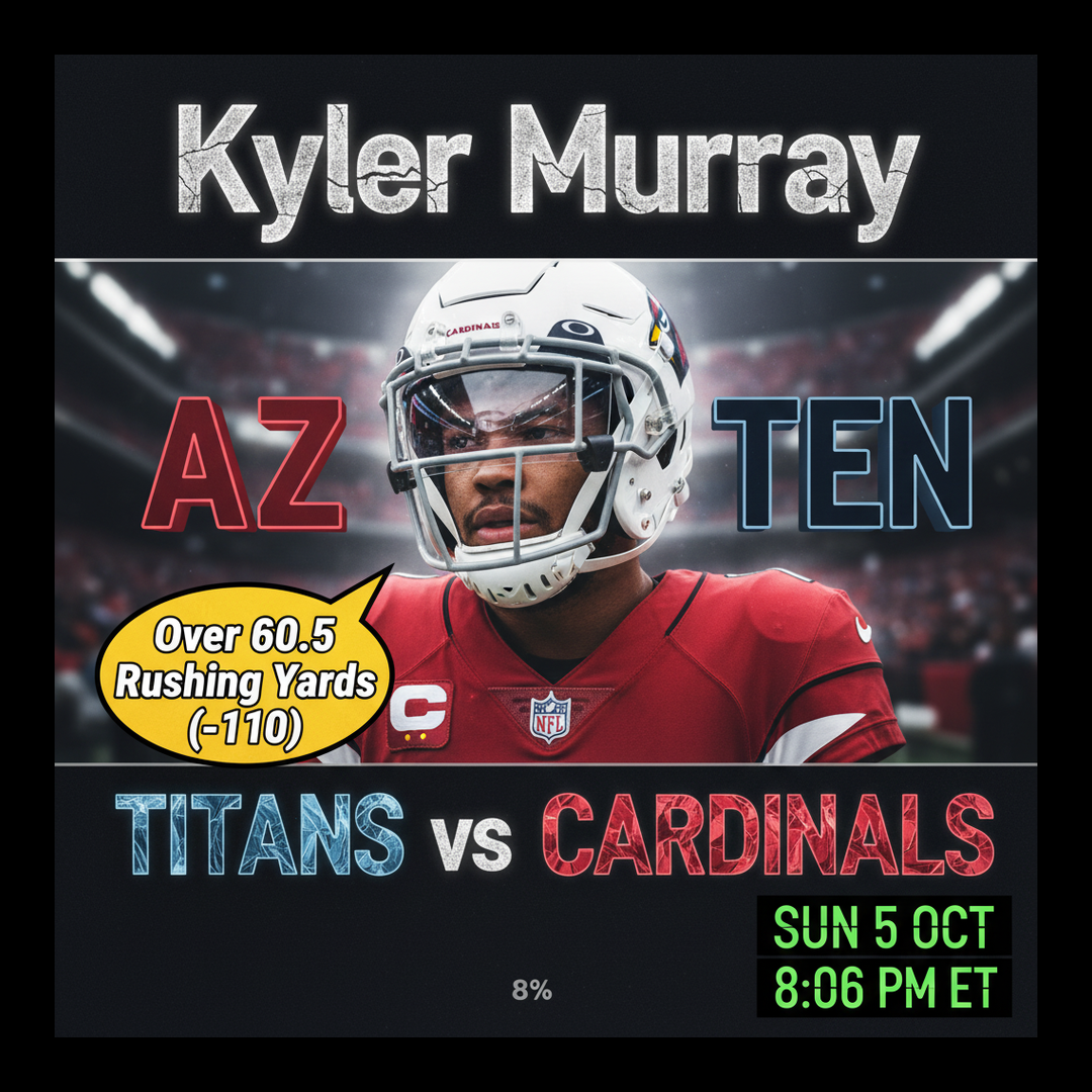 AI-generated detailed analysis visual for Kyler Murray showing key statistics and insights