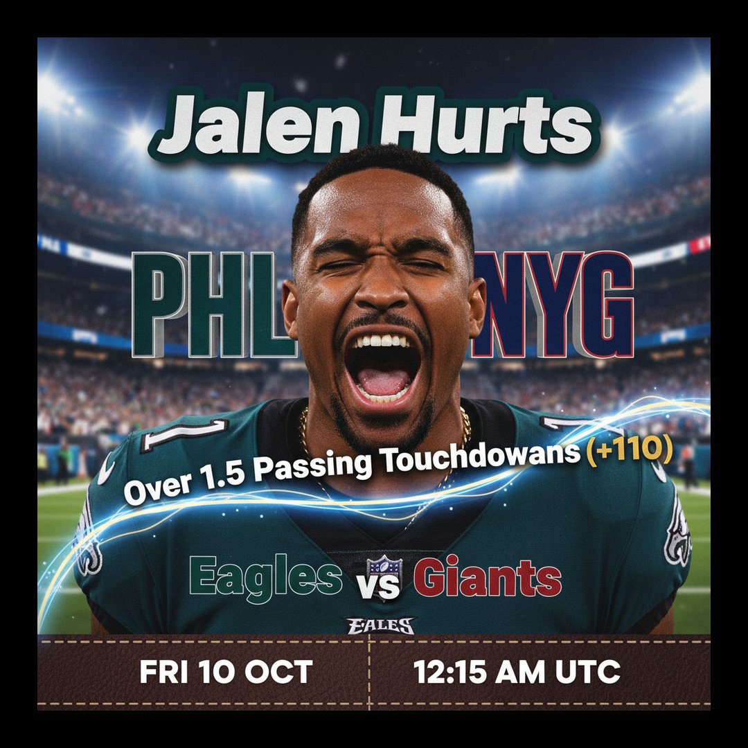 AI-generated detailed analysis visual for Jalen Hurts showing key statistics and insights