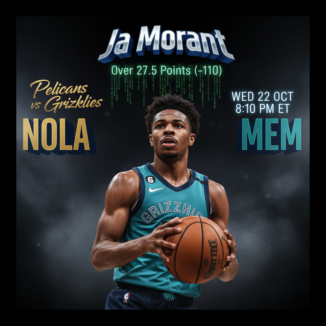 AI-generated detailed analysis visual for Ja Morant showing key statistics and insights